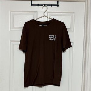 ROMWE Dark Brown Graphic Tee